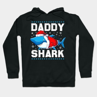 Daddy Shark Santa Fathers Day Hoodie